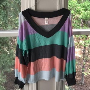 Color Block Oversized Sweater